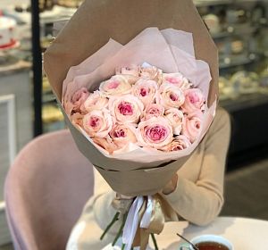 Букеты розовых роз — Букет "Аура"