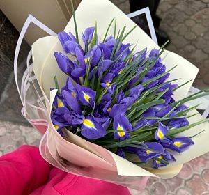 Букет из синих цветов — Букет из 25 Ирисов