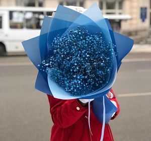 Букет из синих цветов — Букет Мальвина