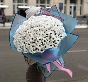 Букет из белых цветов — Ромашки для Мамочки