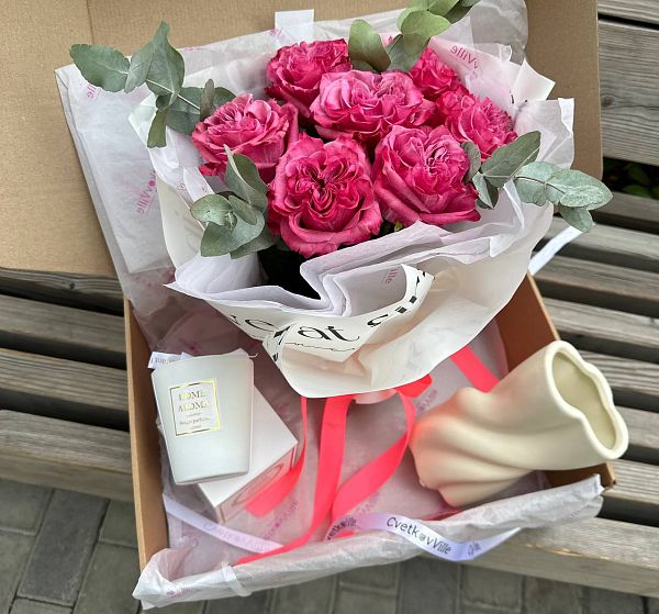Подарочный набор Flower Box королева  №3