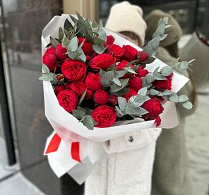 Букет из красных цветов — Букет Ритм сердца
