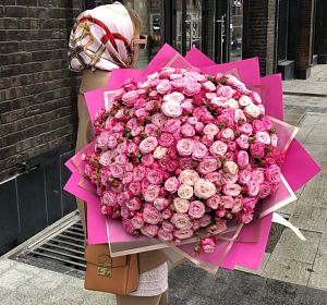 Букеты розовых роз — Букет Карнавал